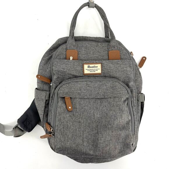 Ruvalino gray diaper backpack - Picture 2 of 10